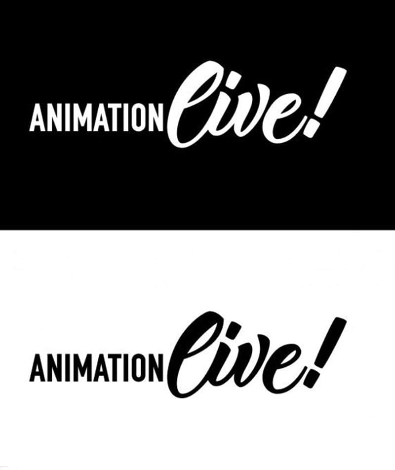 Logotype animation live lettering