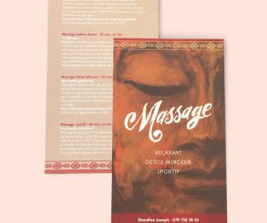 Lettering pour logotype et flyer massage calligraphie