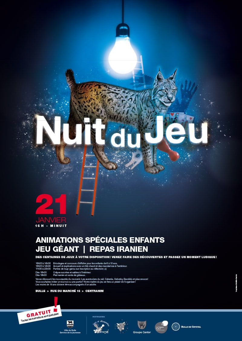 Affiche nuit du jeu bulle lynx