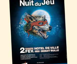 Affiche création graphique Nuit du jeu Bulle