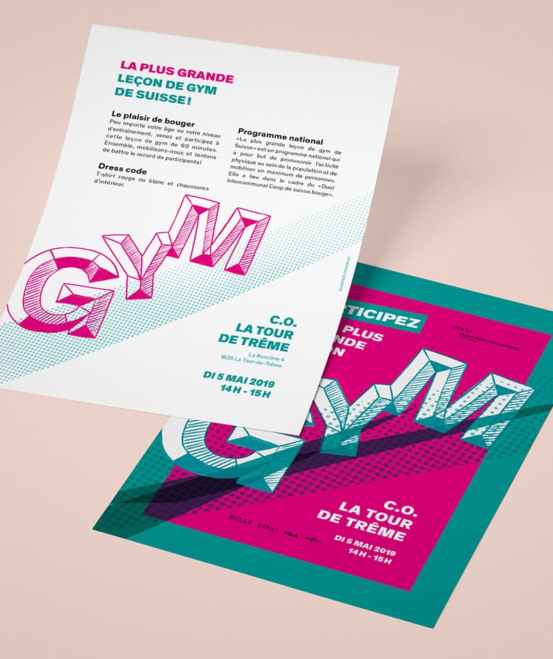 Flyer lettering gym bulle