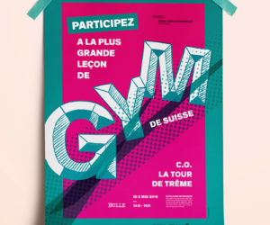 Affiche graphisme gym bulle